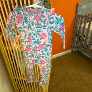 Jessica Simpson baby girl footie outfit